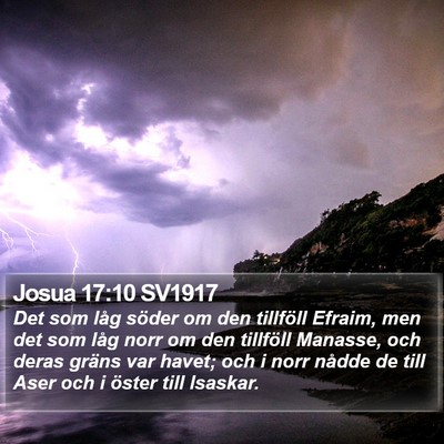 Josua 17:10 SV1917 Bible Verse Image