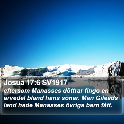 Josua 17:6 SV1917 Bible Verse Image