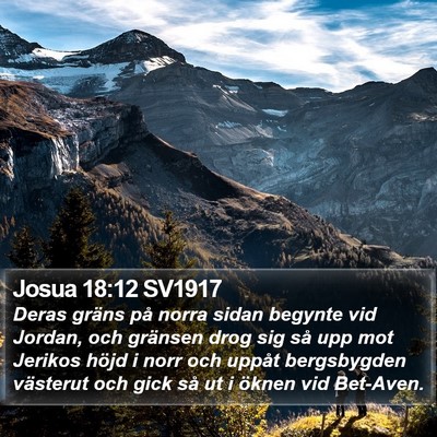 Josua 18:12 SV1917 Bible Verse Image
