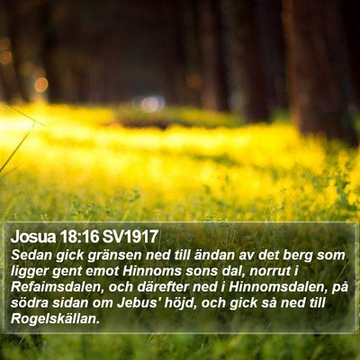 Josua 18:16 SV1917 Bible Verse Image