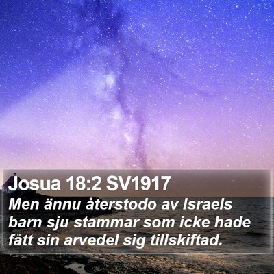 Josua 18:2 SV1917 Bible Verse Image