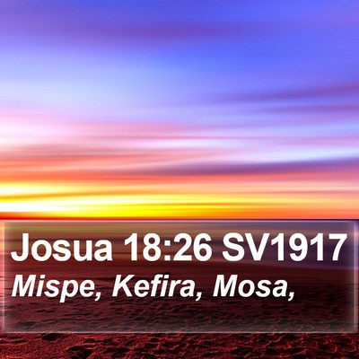 Josua 18:26 SV1917 Bible Verse Image