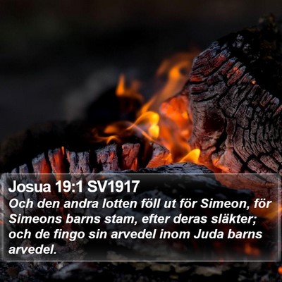 Josua 19:1 SV1917 Bible Verse Image