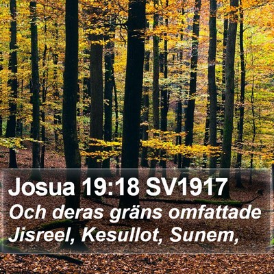 Josua 19:18 SV1917 Bible Verse Image