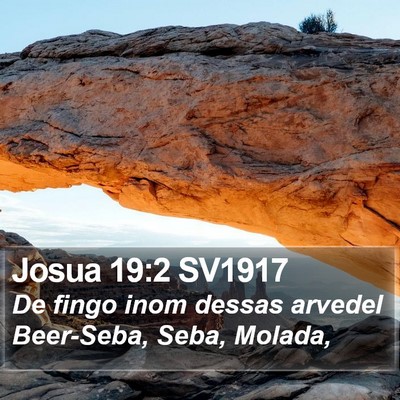 Josua 19:2 SV1917 Bible Verse Image
