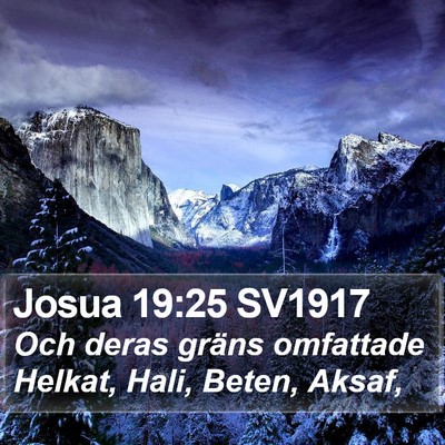 Josua 19:25 SV1917 Bible Verse Image