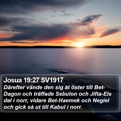 Josua 19:27 SV1917 Bible Verse Image