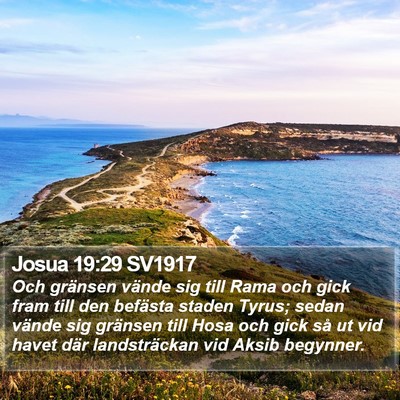 Josua 19:29 SV1917 Bible Verse Image