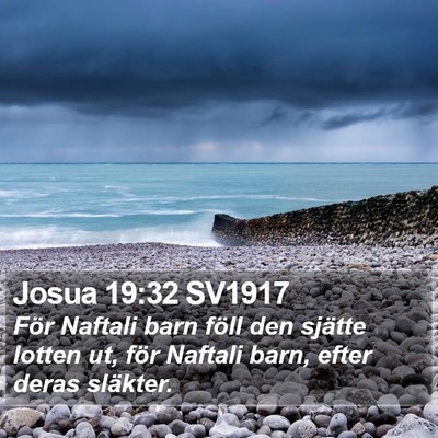 Josua 19:32 SV1917 Bible Verse Image