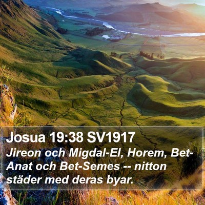 Josua 19:38 SV1917 Bible Verse Image