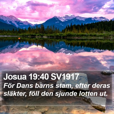 Josua 19:40 SV1917 Bible Verse Image