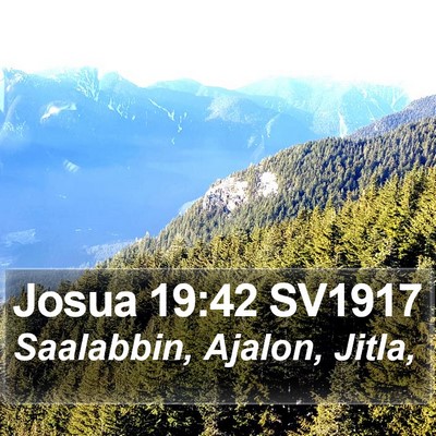 Josua 19:42 SV1917 Bible Verse Image
