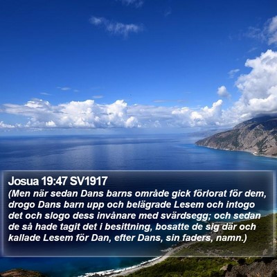 Josua 19:47 SV1917 Bible Verse Image