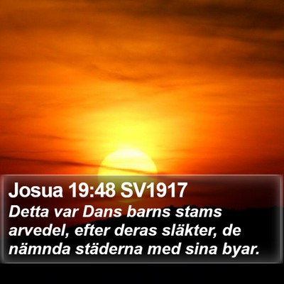 Josua 19:48 SV1917 Bible Verse Image