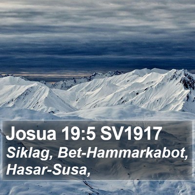 Josua 19:5 SV1917 Bible Verse Image