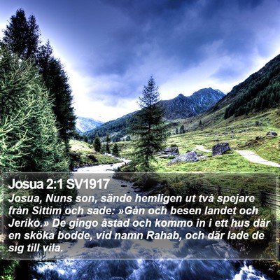 Josua 2:1 SV1917 Bible Verse Image