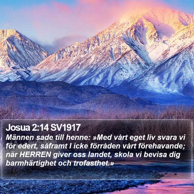 Josua 2:14 SV1917 Bible Verse Image