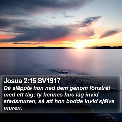 Josua 2:15 SV1917 Bible Verse Image