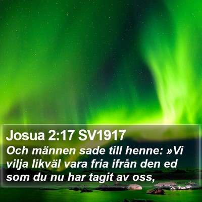 Josua 2:17 SV1917 Bible Verse Image