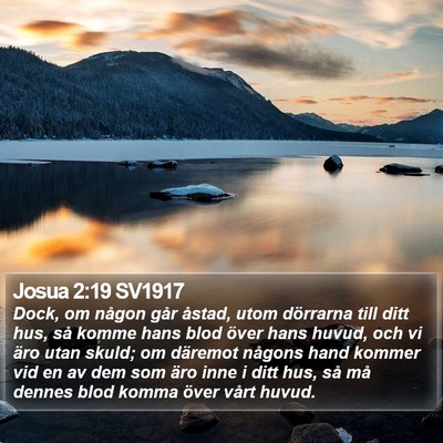 Josua 2:19 SV1917 Bible Verse Image