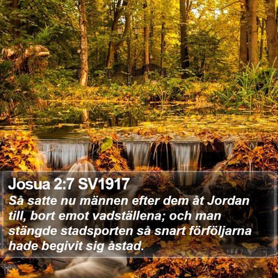 Josua 2:7 SV1917 Bible Verse Image