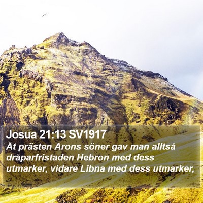 Josua 21:13 SV1917 Bible Verse Image