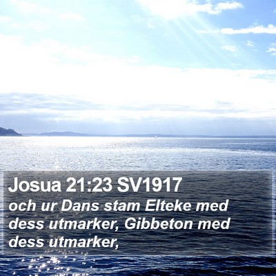 Josua 21:23 SV1917 Bible Verse Image