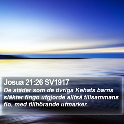 Josua 21:26 SV1917 Bible Verse Image