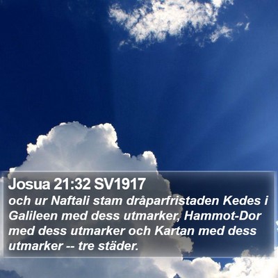 Josua 21:32 SV1917 Bible Verse Image