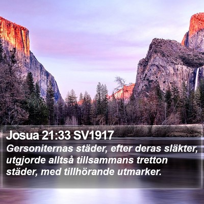 Josua 21:33 SV1917 Bible Verse Image
