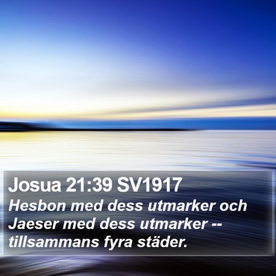 Josua 21:39 SV1917 Bible Verse Image