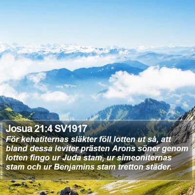 Josua 21:4 SV1917 Bible Verse Image