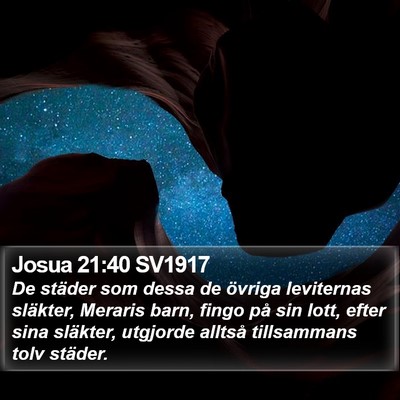 Josua 21:40 SV1917 Bible Verse Image