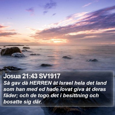 Josua 21:43 SV1917 Bible Verse Image