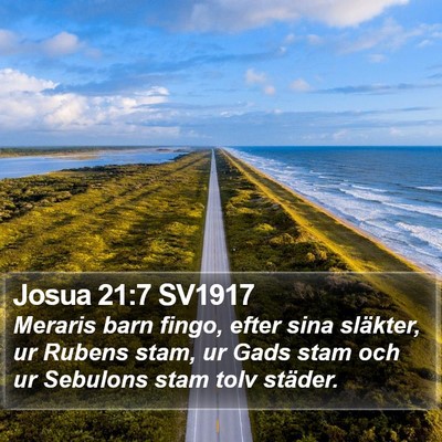Josua 21:7 SV1917 Bible Verse Image