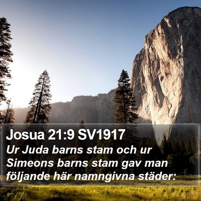 Josua 21:9 SV1917 Bible Verse Image