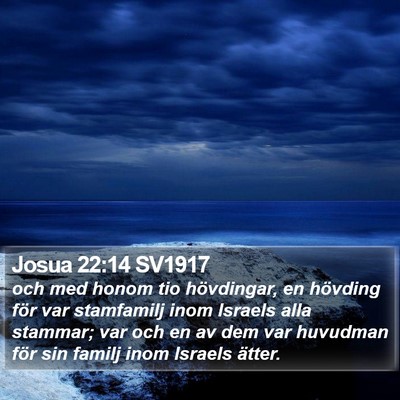 Josua 22:14 SV1917 Bible Verse Image