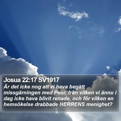 Josua 22:17 SV1917 Bible Verse Image