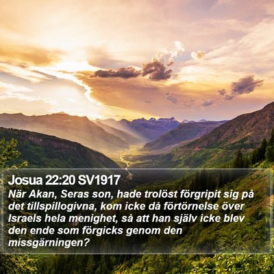 Josua 22:20 SV1917 Bible Verse Image