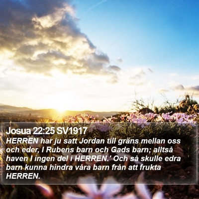 Josua 22:25 SV1917 Bible Verse Image