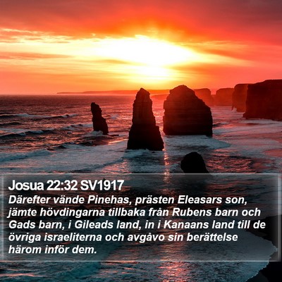 Josua 22:32 SV1917 Bible Verse Image