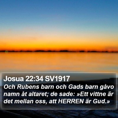 Josua 22:34 SV1917 Bible Verse Image