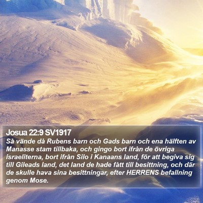 Josua 22:9 SV1917 Bible Verse Image