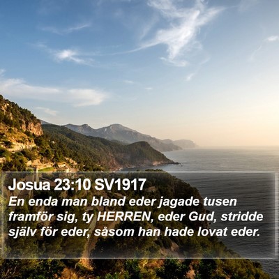 Josua 23:10 SV1917 Bible Verse Image