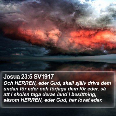 Josua 23:5 SV1917 Bible Verse Image