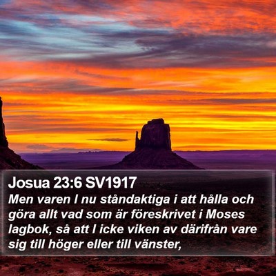 Josua 23:6 SV1917 Bible Verse Image