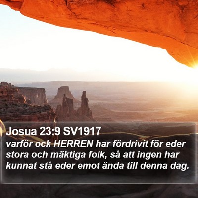Josua 23:9 SV1917 Bible Verse Image