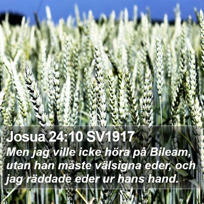 Josua 24:10 SV1917 Bible Verse Image