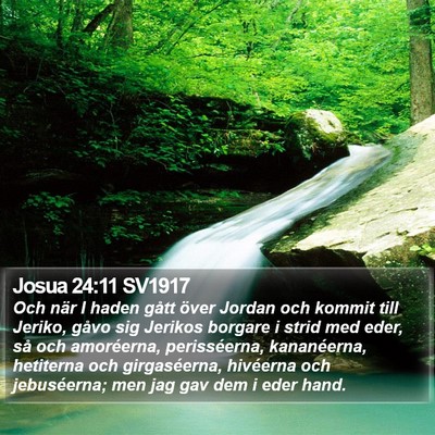 Josua 24:11 SV1917 Bible Verse Image