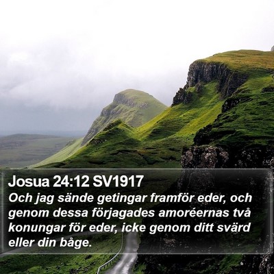 Josua 24:12 SV1917 Bible Verse Image